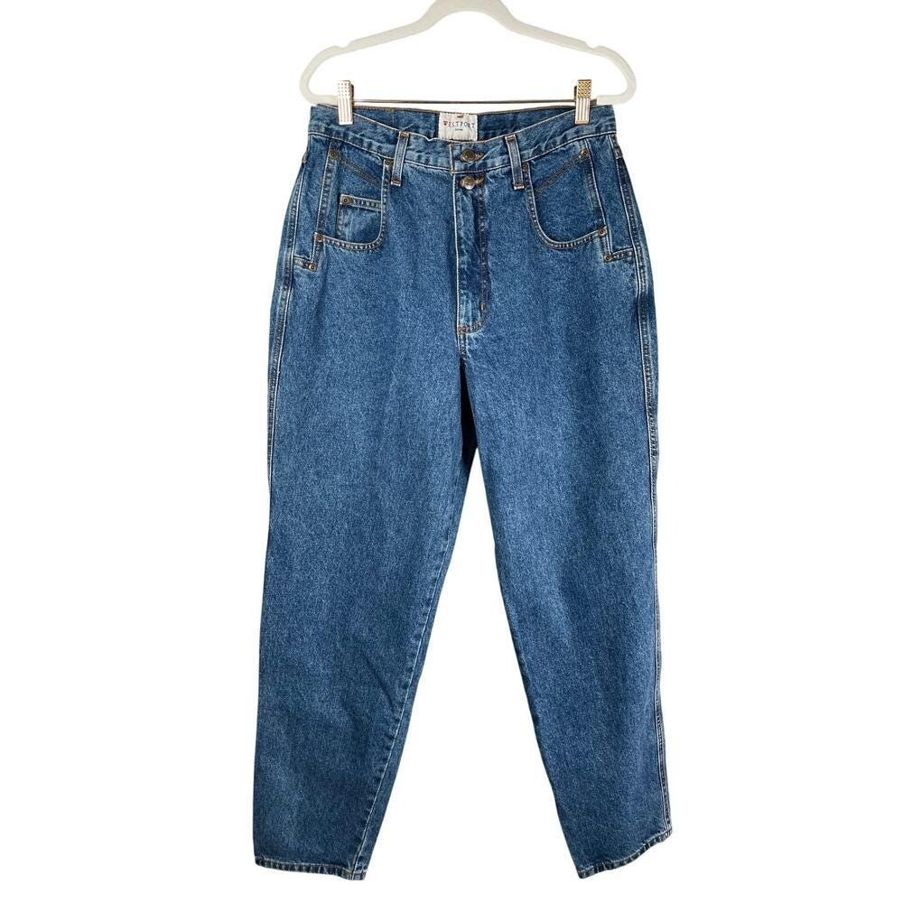 Vintage Westport Jeans 12 Mom High Waist Tapered Leg 29" Waist x 31.5" Western